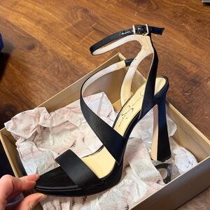 Jessica Simpson Black Strappy Heels